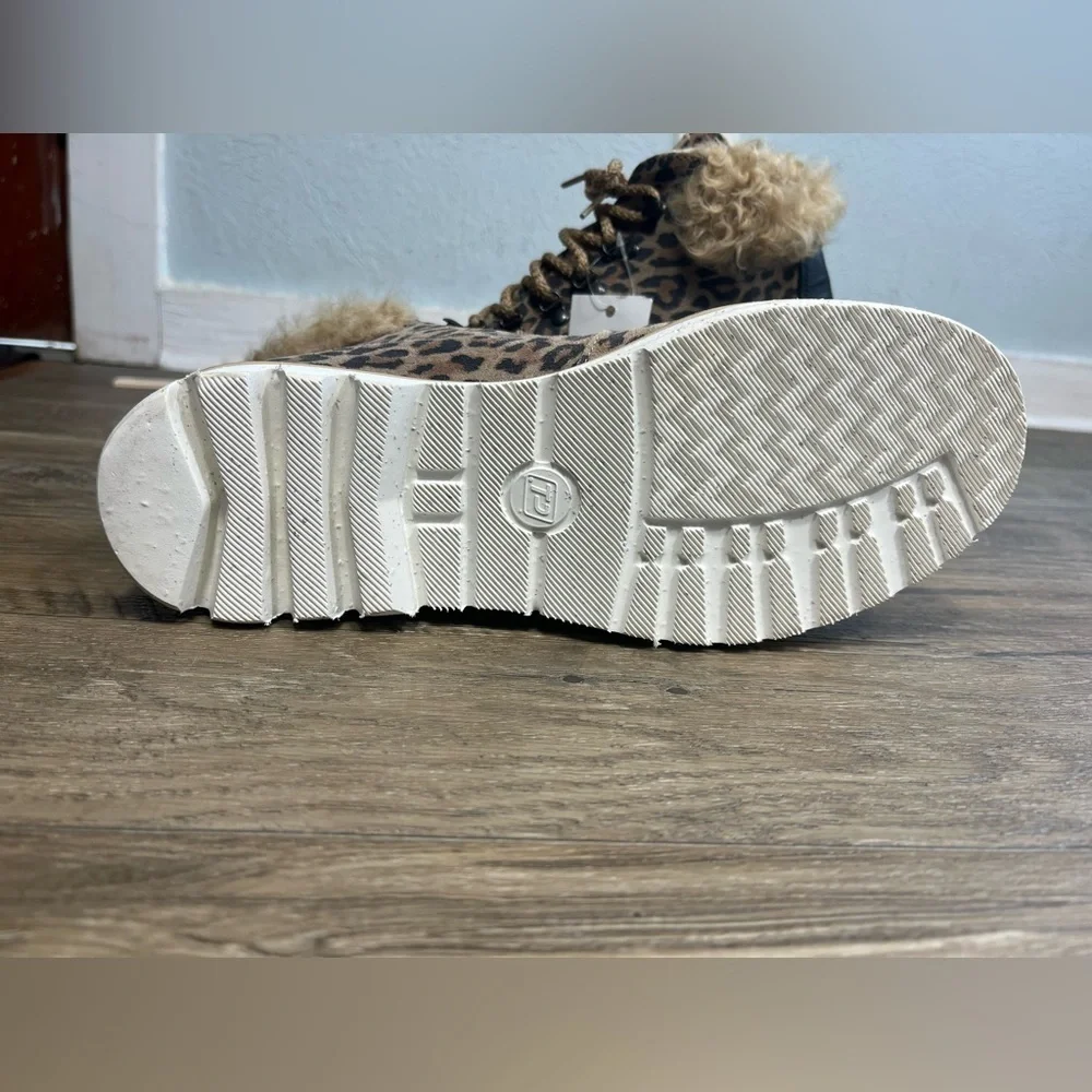 Montelliana 1965 Animal Print Mutton Sheep Hair Leather Boots